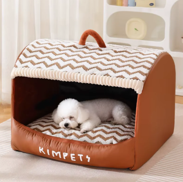 Anxiety Relief Pet House for Dogs &Cats, Cozy Covered Designt